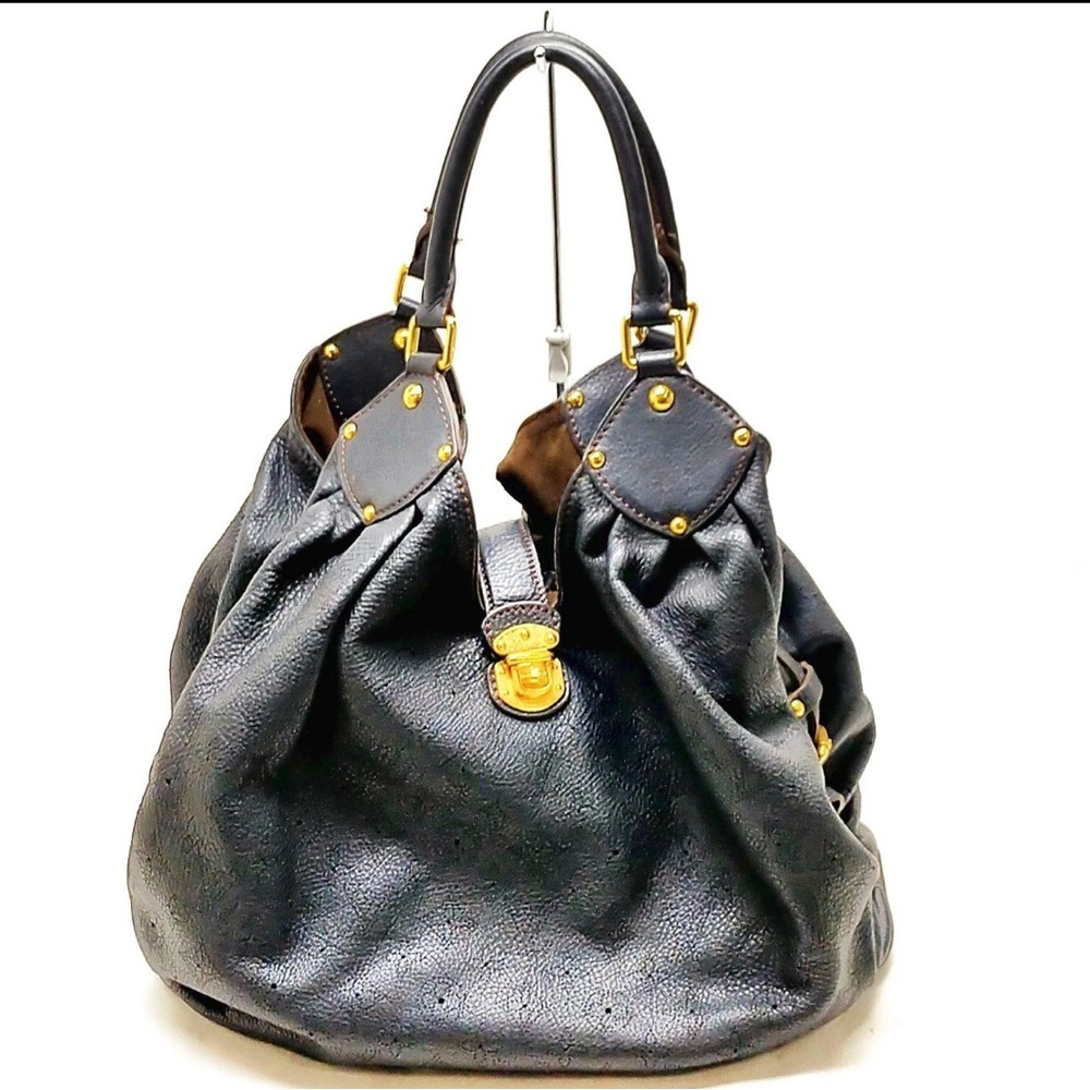 Louis Vuitton hobo bag. Large Black Leather Women's Tote Bag with Gold Hardware